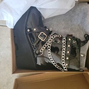 Goth style boots. 8.5
